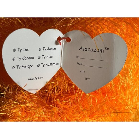 Ty Classic Alacazam Orange Halloween Cat Plush With Hat - Picture 10 of 15